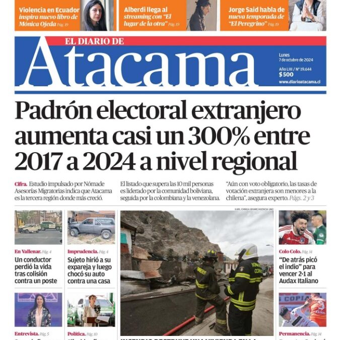 Padrón electoral extranjero región de Atacama